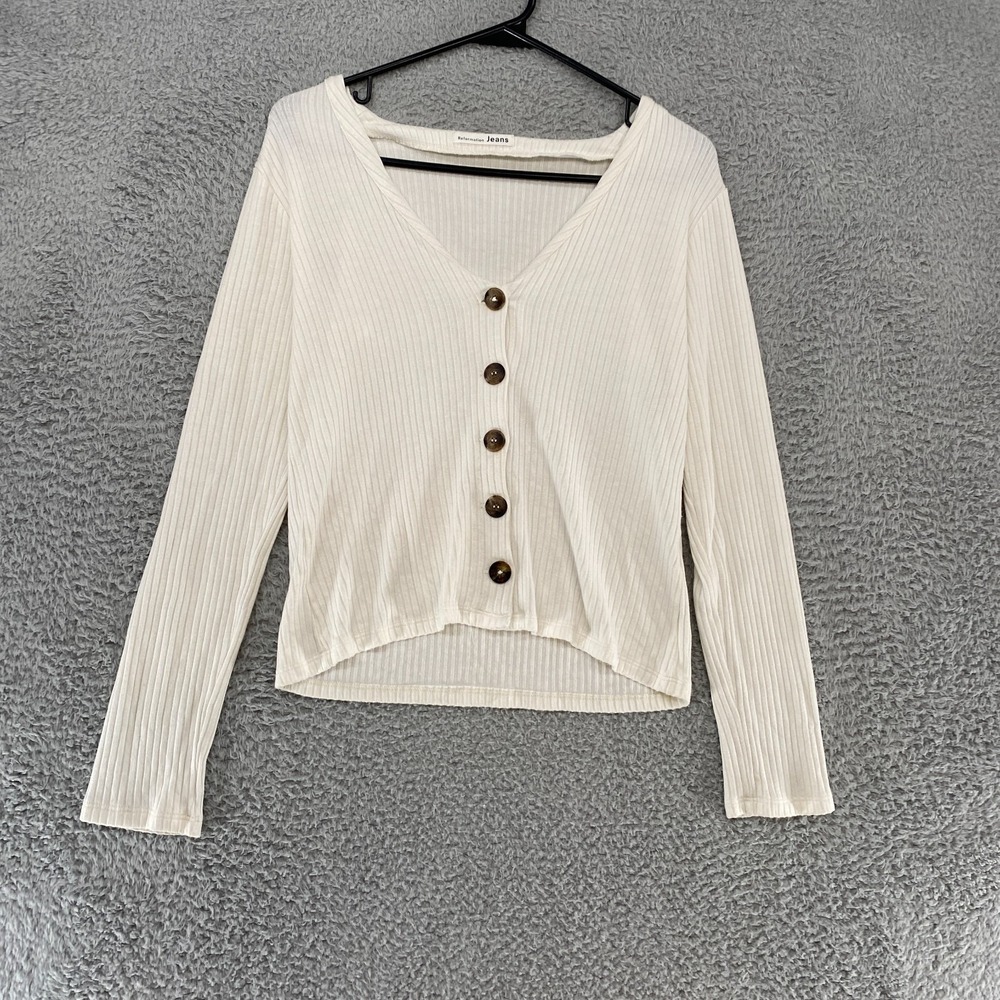 Reformation Cardigan Top‎ Womens Small Tencel White Clean Minimalist Cardi
